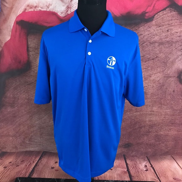 Nike Other - Nike Golf Dri Fit Blue Polo Shirt Large Beacon